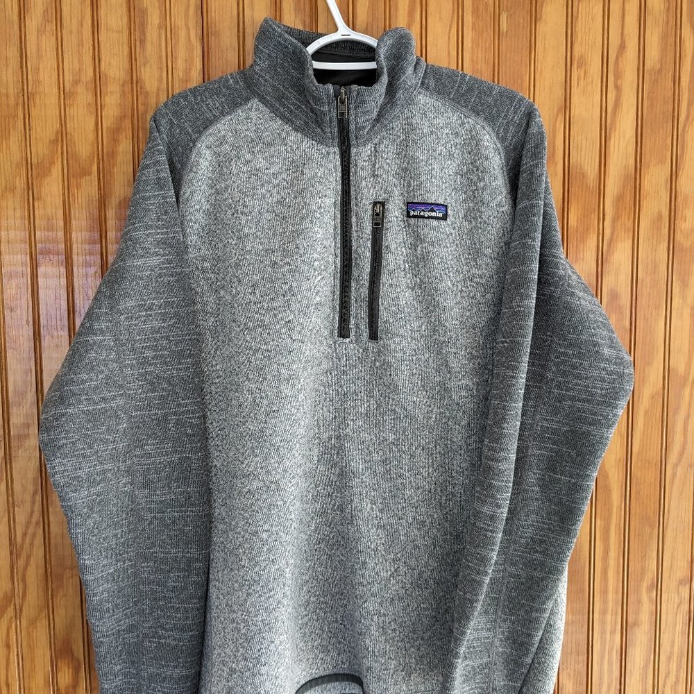 Men’s Patagonia Better Sweater 1/4 Zip Fleece two tone gray Large